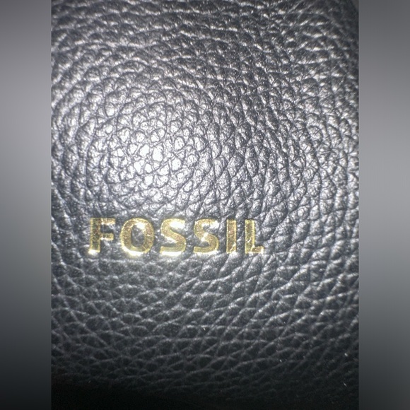 Fossil Black leather Hunter backpack EUC Bag Purse - Picture 5 of 10